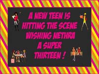 Teenager Birthday theme Thank you cards